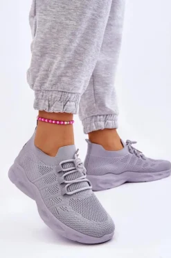 Hot Boto Wsuwane Damskie Buty Sportowe Szare Ellison