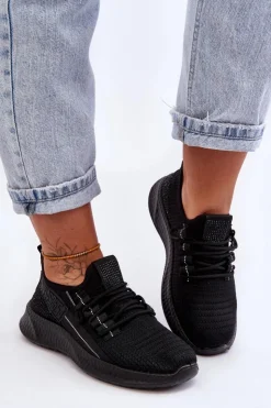 Damskie Boto Wsuwane Damskie Buty Sportowe Czarne Hold Me!