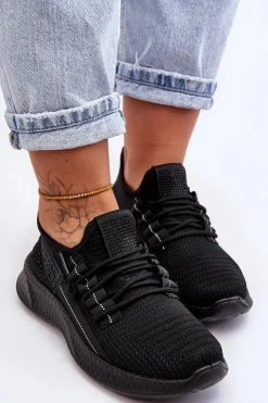 Damskie Boto Wsuwane Damskie Buty Sportowe Czarne Hold Me!