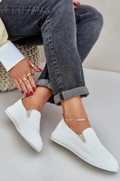 Boto Trampki Damskie Slip-On|Trampki Damskie Niskie*Wsuwane Eko Skórzane Damskie Tenisówki Trampki Z Napisem Jasnobeżowe Zalinne