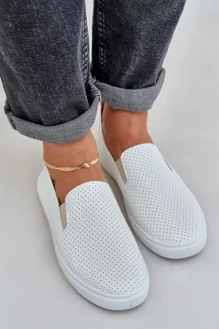 Boto Trampki Damskie Slip-On|Trampki Damskie Niskie*Wsuwane Eko Skórzane Damskie Tenisówki Trampki Z Napisem Jasnobeżowe Zalinne