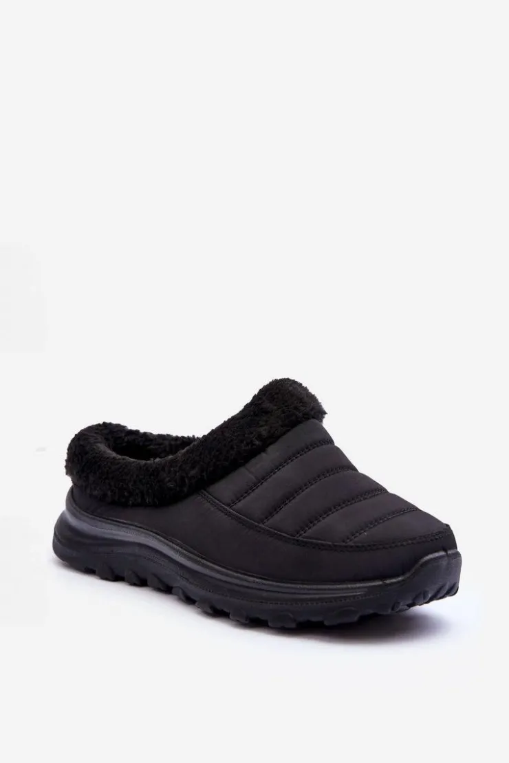 Discount Evento Wsuwane Niskie Śniegowce Czarne Olwina