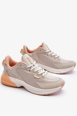 Sale Big Star Shoes Wygodne Buty Sportowe Memory Foam System Big Star LL274336 Beżowe Beżowy