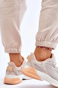 Sale Big Star Shoes Wygodne Buty Sportowe Memory Foam System Big Star LL274336 Beżowe Beżowy