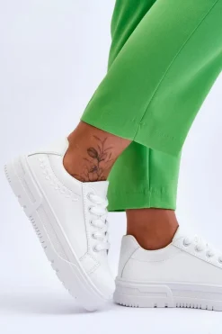 Damskie Boto Wygodne Damskie Buty Sportowe Na Platformie Białe Devan