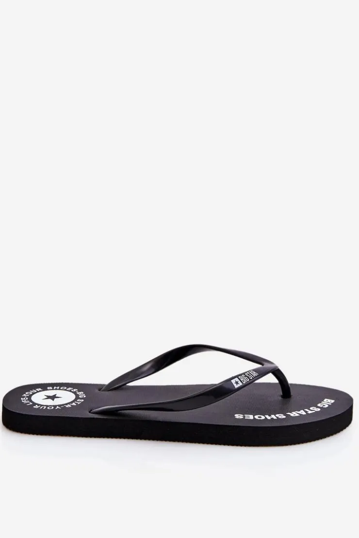 Discount Big Star Shoes Wygodne Klapki Japonki Big Star LL274800 Czarne