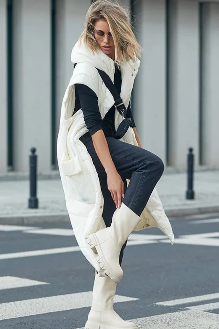 Damskie Damskie buty S.Barski Wysokie Botki Na Traperze Beżowe Loren