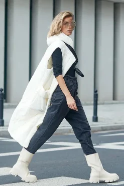 Damskie Damskie buty S.Barski Wysokie Botki Na Traperze Beżowe Loren