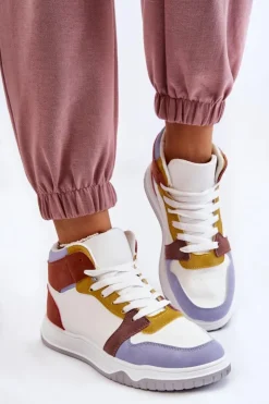Best Boto Wysokie Damskie Buty Sportowe Trampki Multikolor Rumour