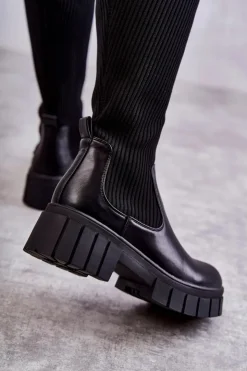 Boto Muszkieterki|Kozaki Wiosenne*Wysokie Damskie Kozaki Za Kolano Czarne Austin