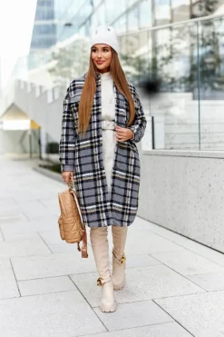 Hot Boto Wysokie Kozaki Z Ozdobnym Elementem Beżowe Masha