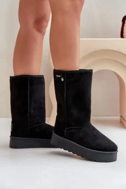 Best Big Star Shoes Wysokie Śniegowce Na Platformie Big Star OO274895 Czarne Czarny