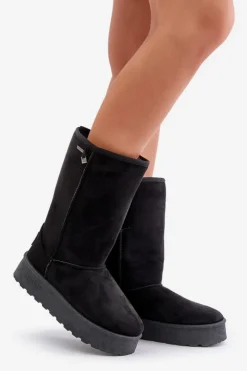 Best Big Star Shoes Wysokie Śniegowce Na Platformie Big Star OO274895 Czarne Czarny