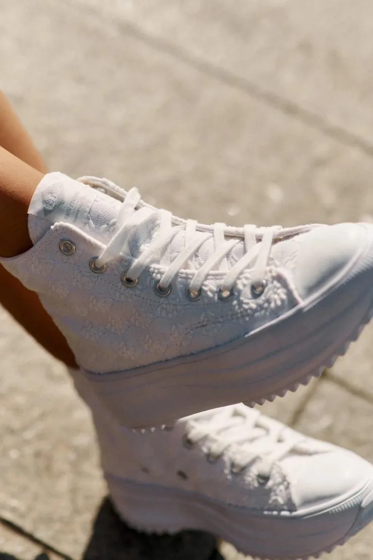 Online Lee Cooper Wysokie Trampki Damskie LCW-25-31-3461L Białe