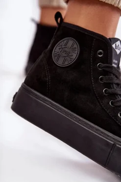 Damskie Lee Cooper Wysokie Trampki LCJ-22-31-1432L Czarne