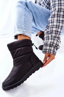 Damskie Buty damskie Vinceza Wysokie Wsuwane Śniegowce Czarne Cathy