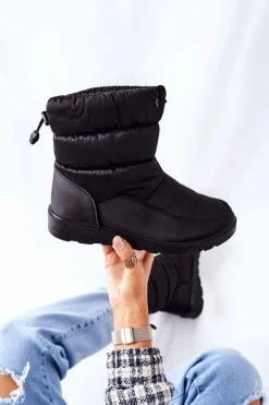 Damskie Buty damskie Vinceza Wysokie Wsuwane Śniegowce Czarne Cathy