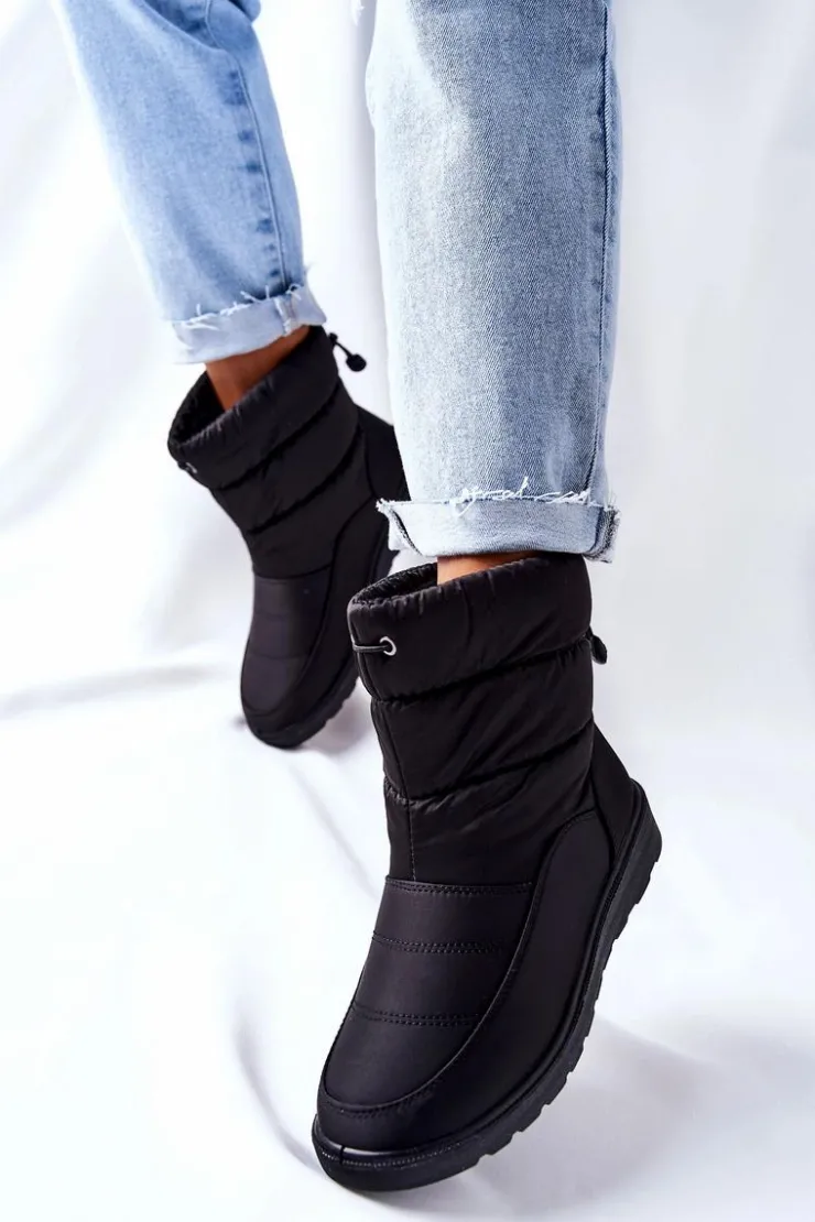 Damskie Buty damskie Vinceza Wysokie Wsuwane Śniegowce Czarne Cathy