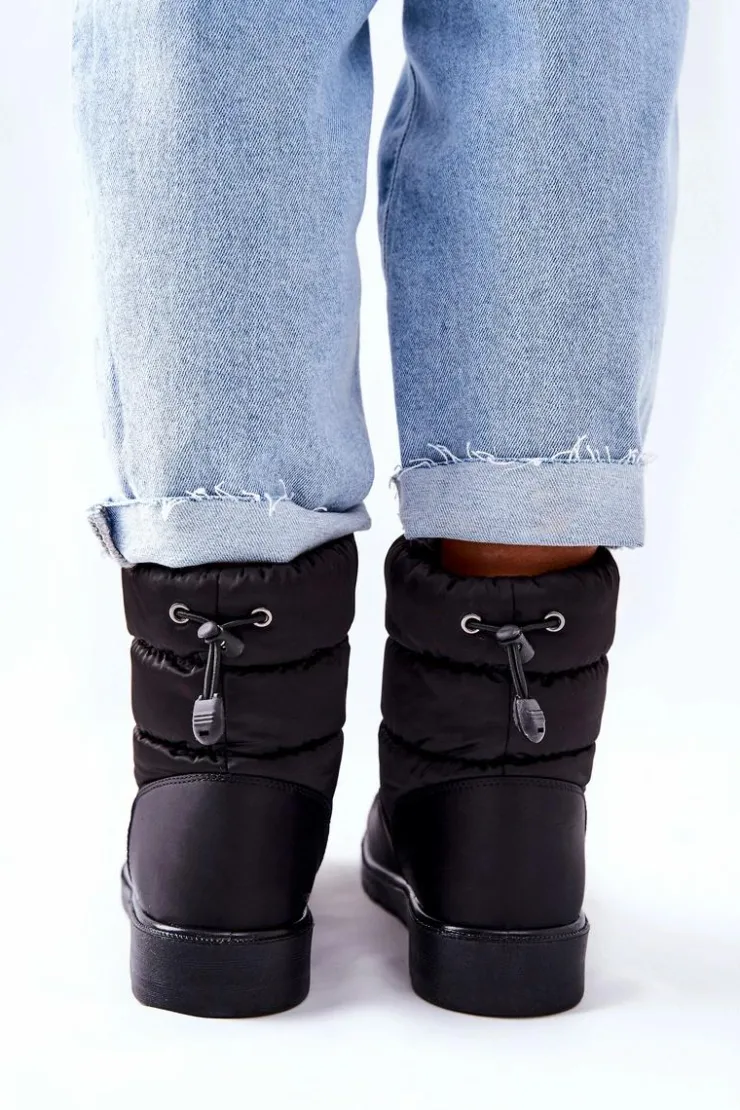 Damskie Buty damskie Vinceza Wysokie Wsuwane Śniegowce Czarne Cathy