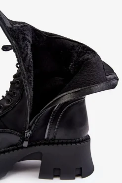 Best Boto Zamszowe Botki Workery Z Biżuteryjną Ozdobą Czarne Marx Czarny