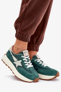 Damskie Buty damskie Vinceza Zamszowe Buty Sportowe Damskie Na Platformie Vinceza 66720 Zielone