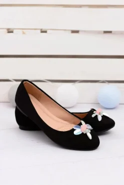 Sale Boto Zamszowe Czarne Damskie Balerinki Blume