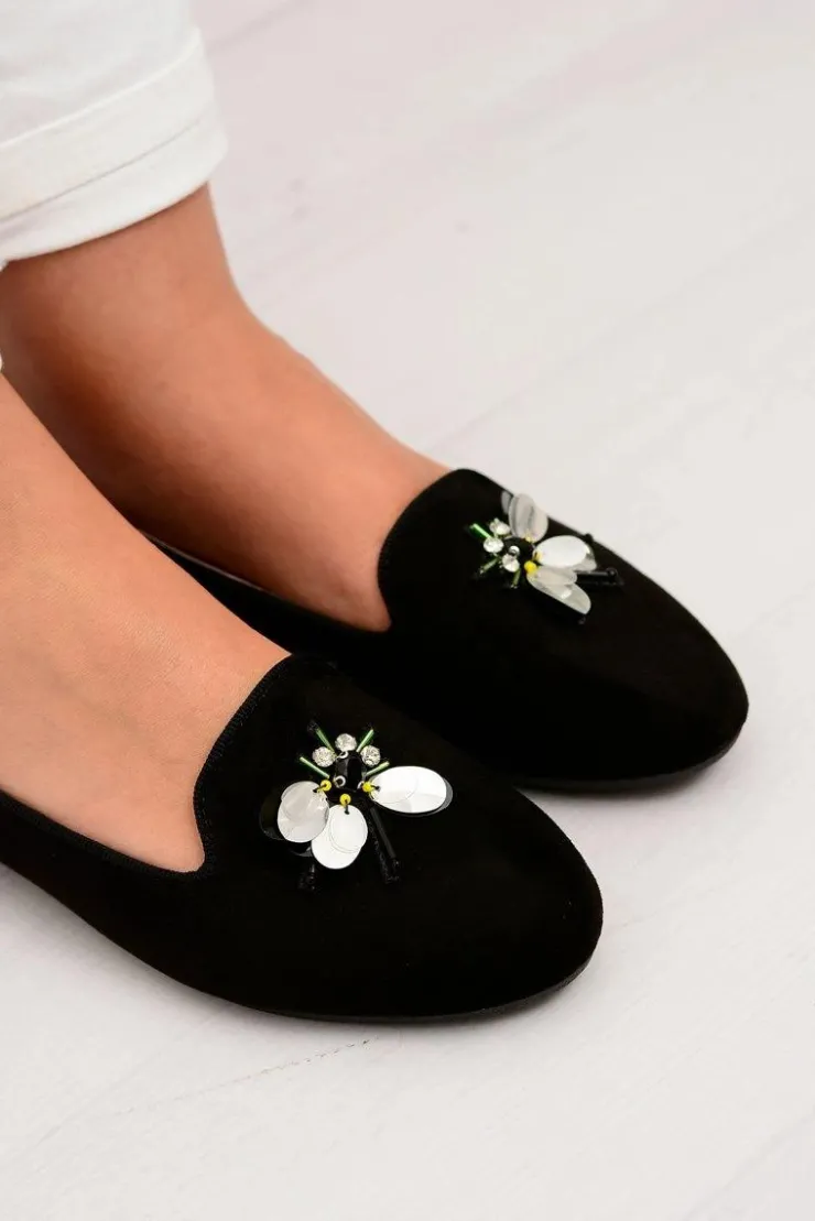 Damskie Boto Zamszowe Czarne Damskie Balerinki Lordsy Veni