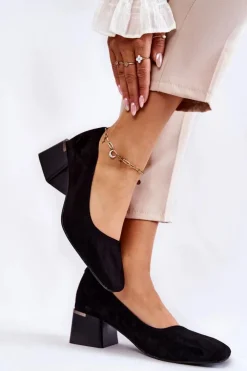 Damskie Boto Zamszowe Czółenka La.Fi 230034B-SU Czarne