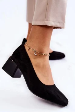 Damskie Boto Zamszowe Czółenka La.Fi 230034B-SU Czarne