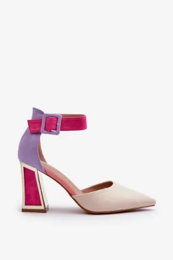 Boto Czółenka Zamszowe|Czółenka Na Słupku*Zamszowe Czółenka Na Słupku Multikolor Lodho