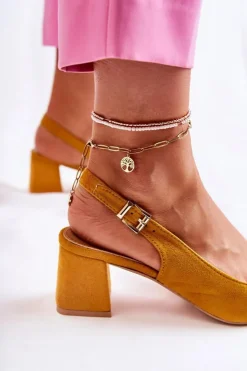 Boto Czółenka Zamszowe|Czółenka Klasyczne*Zamszowe Czółenka W Szpic Żółte Ashley