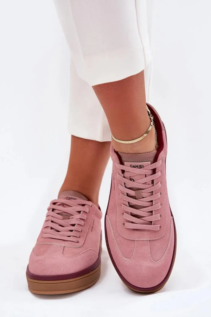 Daniel Lopez Just Dare Buty Sportowe Na Platformie|Sneakersy Damskie*Zamszowe Damskie Sneakersy SS2D4010 Różowe Różowy