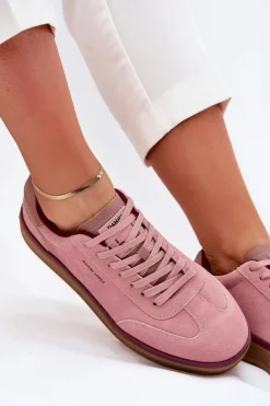 Daniel Lopez Just Dare Buty Sportowe Na Platformie|Sneakersy Damskie*Zamszowe Damskie Sneakersy SS2D4010 Różowe Różowy