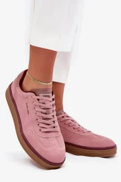 Daniel Lopez Just Dare Buty Sportowe Na Platformie|Sneakersy Damskie*Zamszowe Damskie Sneakersy SS2D4010 Różowe Różowy
