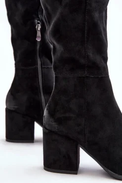 Buty damskie Vinceza Kozaki Na Obcasie|Kozaki Zamszowe*Zamszowe Kozaki Damskie Za Kolano Czarne Favana