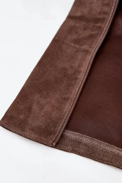 Damskie Boto Zamszowe Kozaki Na Słupku Zamek Brązowe Lissara