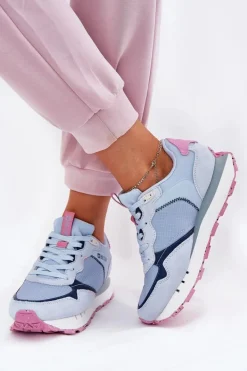 Big Star Shoes Buty Sportowe Big Star|Sneakersy Damskie*Zamszowe Lekkie Buty Sportowe Damskie Big Star RR274236 HI-POLY SYSTEM e Niebieski