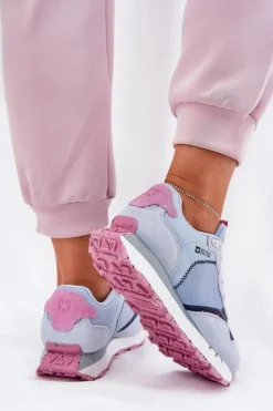 Big Star Shoes Buty Sportowe Big Star|Sneakersy Damskie*Zamszowe Lekkie Buty Sportowe Damskie Big Star RR274236 HI-POLY SYSTEM e Niebieski