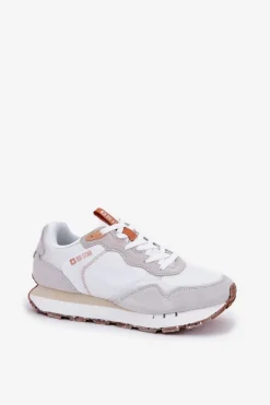 Sale Big Star Shoes Zamszowe Lekkie Buty Sportowe Damskie Big Star RR274235 HI-POLY SYSTEM Beżowe Beżowy