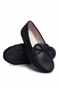 Damskie buty S.Barski Mokasyny Damskie Zamszowe*Zamszowe Mokasyny Damskie S.Barski A199 Czarne