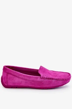 Evento Loafersy Damskie|Mokasyny Damskie Zamszowe*Zamszowe Mokasyny Damskie Fioletowe Morreno
