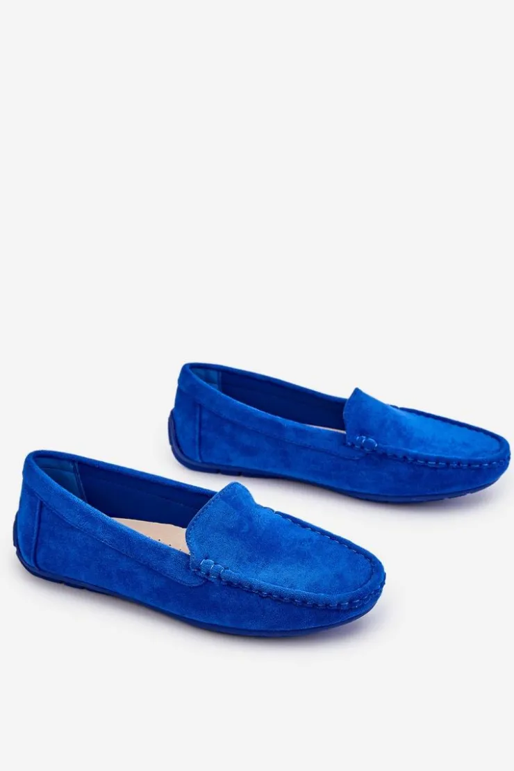 Online Evento Zamszowe Mokasyny Damskie e Morreno Niebieski