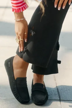 Outlet Big Star Shoes Zamszowe Mokasyny Damskie Big Star RR274948 Czarne Czarny