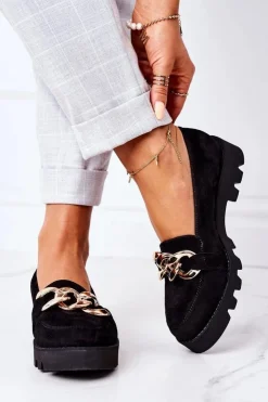 Boto Mokasyny Damskie Zamszowe*Zamszowe Mokasyny Lewski Shoes 3040 Czarne