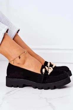 Boto Mokasyny Damskie Zamszowe*Zamszowe Mokasyny Lewski Shoes 3040 Czarne