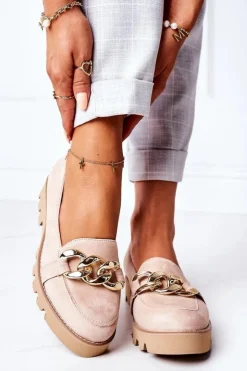 Boto Mokasyny Damskie Zamszowe*Zamszowe Mokasyny Lewski Shoes 3040 Cappuccino