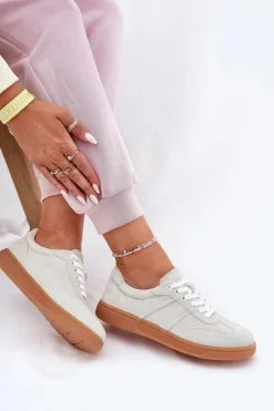 Damskie Evento Zamszowe Niskie Sneakersy Damskie Szare Paliana