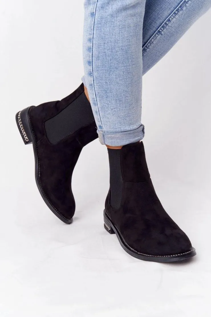 Online Boto Zamszowe Ocieplane Botki Sztyblety Lu Boo Czarne