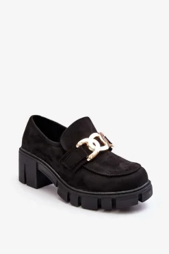 Buty damskie Vinceza Mokasyny Damskie Zamszowe*Zamszowe Półbuty Damskie Z Ozdobą Czarne Rullenes