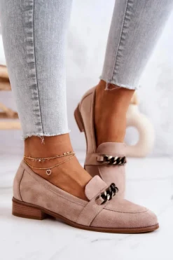 Buty damskie Vinceza Mokasyny Damskie Zamszowe*Zamszowe Półbuty Mokasyny Beżowe Yasmin